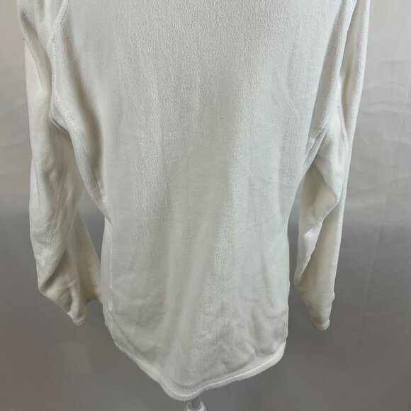 The North Face Fleece Pullover Women's L White Long Sleeve Quarter Zip - Picture 11 of 13